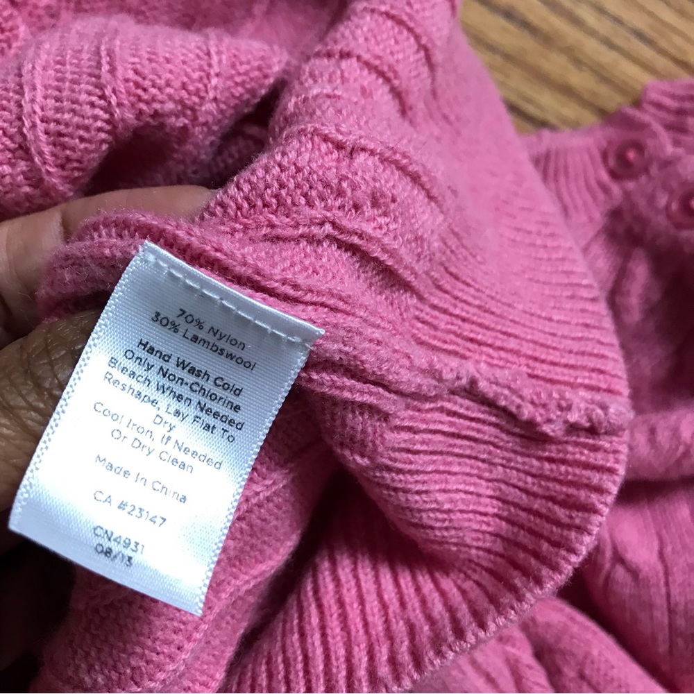 Talbots Pink Cable-knit Sweater - Picture 6 of 6